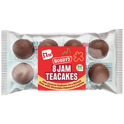 Bobbys Jam Teacakes 8 Pack 144G