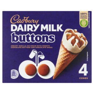 Dairy Milk Buttons Cones 4X100ML