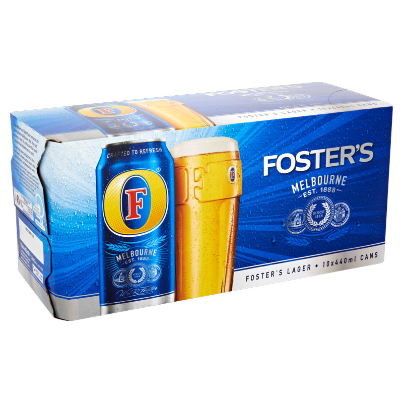 Fosters 440ml 10 Pack Your Local Extra