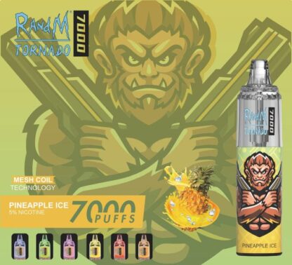 R&M Tornado 7000 Pineapple Ice Rechargebale