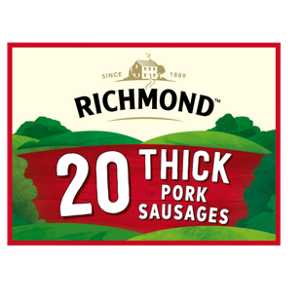 Richmond Pork Sausages 1025G 20 Pack