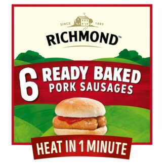 Richmond Ready Baked Pork Sausages 264G 6 Pack