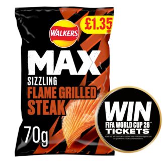 Walkers Max Flame Steak 70G