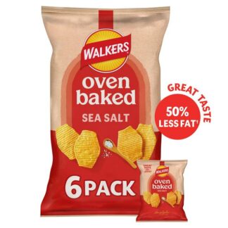 Walkers Baked Sea Salt 6X22G