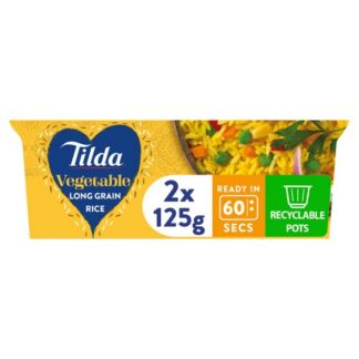Tilda Pot Vegetable Long Grain Rice 2X125G